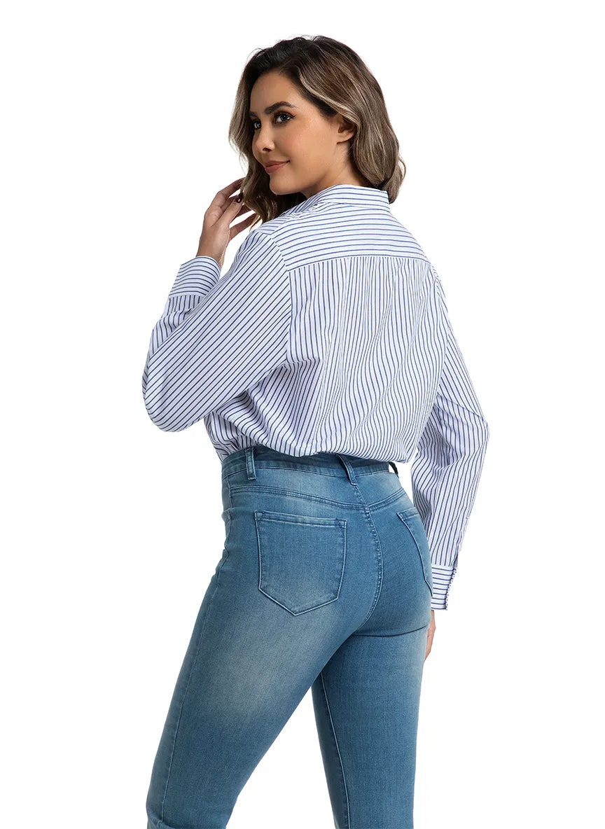 WHITE/BLUE STRIPE